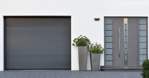 porte de garage moderne gris anthracite